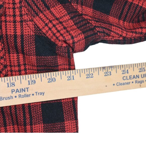 Duluth Trading Co. Plaid Medium Weight Flannel Shirt Lumberjack Black Red Medium - Picture 8 of 8